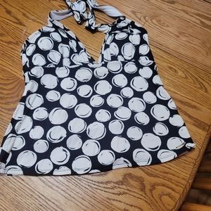 ❤️ Liz Claiborne swim tankini halter bikini top SlZE 12